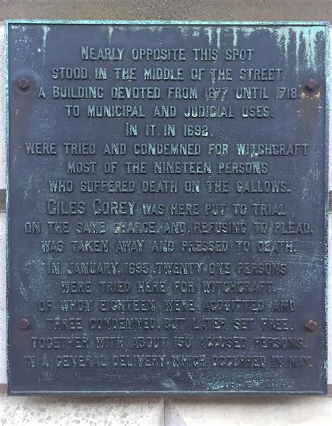 The role of the Salem witch trials memorial plaque in promoting healing and reconciliation.